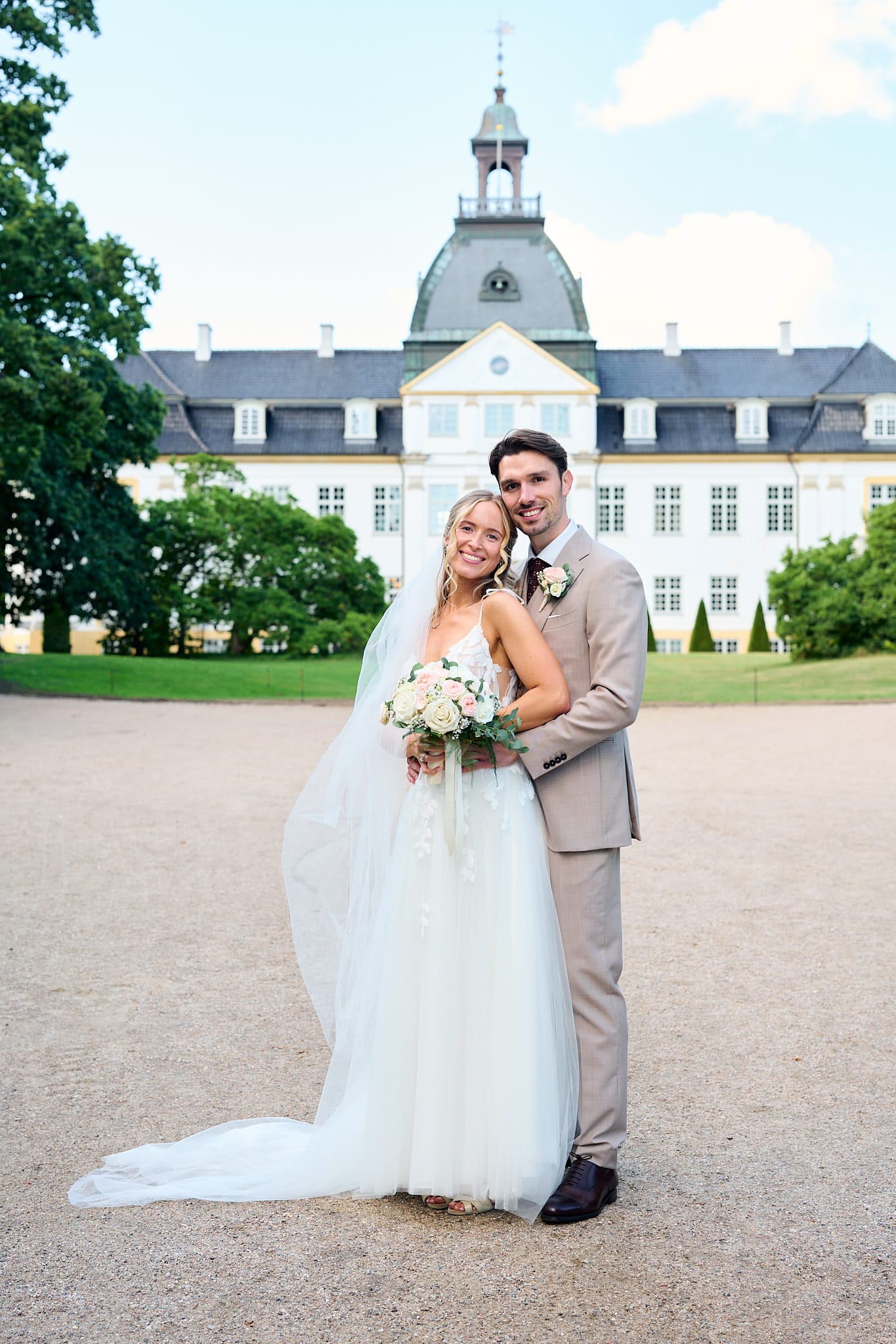 Bryllupsportræt ved Charlottenlund slot